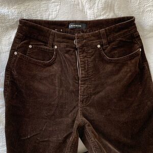 Cambio Highwaisted Straightleg Brown Corduroy Pants